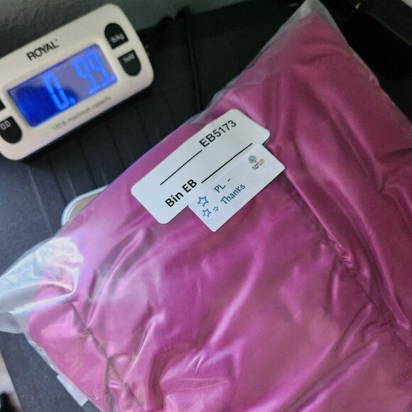 NWT Zenergy By Chicos Womens Pink Shimmer Romana Ruched Zip Puffer Vest Size - Picture 15 of 16